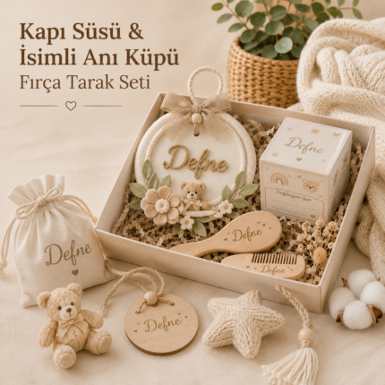 Kapı Süsü & İsimli Anı | Küçük Fırça Tarak Set